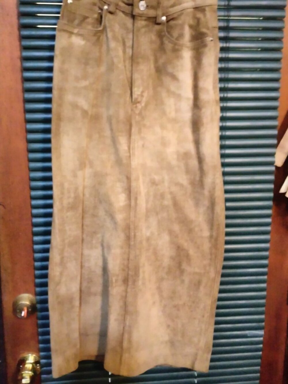 Vintage Distressed Ralph Lauren Western Suede Skirt Size 4